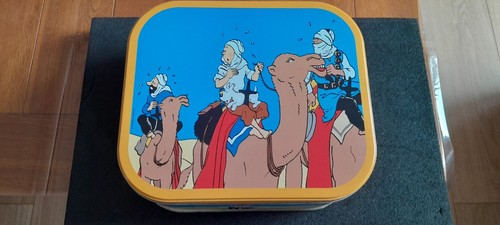 Boite tintin biscuit delacre - tintin,