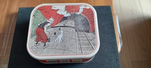 Boite tintin biscuit delacre - boite,